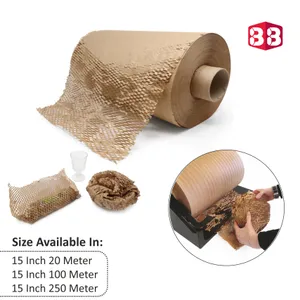 Box Brother Eco-Friendly Paper Bubble Wrap | 15-Inch Width | 20m, 100m & 250m Rolls | Sustainable Packing Solution