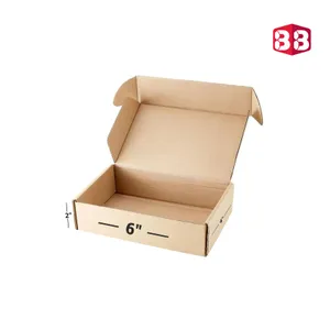 Box Brother 3 Ply Brown Flap Corrugated Box – Size 6x4x2 Inch | Multipurpose Brown Corrugated Box for Small Item Packaging