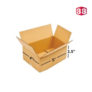 Box Brother 3 Ply Brown Corrugated Packing Box 5x4x2.5 Inch, Cartoon Box. Shipping Box