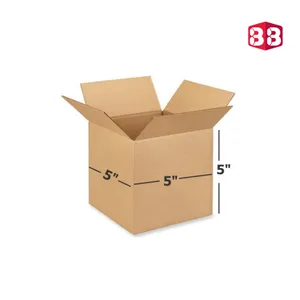 Box Brother 3 Ply Brown Corrugated Square Box Size: 5x5x5 Inch | Small Carton Box | Courier Box | Ecommerce Packaging | Easy To Buy