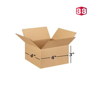 Box Brother 3 Ply Brown Corrugated Shipping Box Size 4x4x3 inch | Small Packaging Box | Sturdy Courier Box | Ecommerce Ready