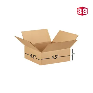 Box Brother 3 Ply Brown Corrugated Cardboard Box 4.5×4.5×2  Inch, Packaging Box, Cardboard Box