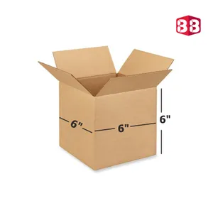Box Brother 3 Ply Brown Corrugated Packing Box Size 6x6x6 Inch | Square Shipping Box | Cube Packaging Carton