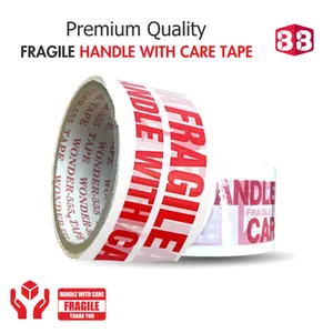 Box Brother Cello Tape 2 Inch 60 Mtr | Printed Packaging Tape | Handle with Care Fragile Printed Tape for Shipping & Packaging
