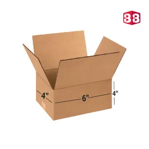 Box Brother 3 Ply Brown Corrugated Cardboard Moving Box Size: 6X4X4 Inch (15.24 x 10.16 x 10.16 cm) | Shipping Box | Courier Packaging Box