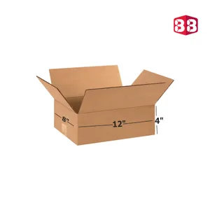 Box Brother 3 Ply Brown Corrugated Box Size 12x8x4 Inch | Reliable Packing Box for Courier & Ecommerce Shipping