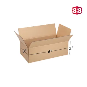 Box Brother 3 Ply Brown Corrugated Cardboard Shipping Box (6x3x3 Inch), Corrugates Packaging Box, Shipping Box