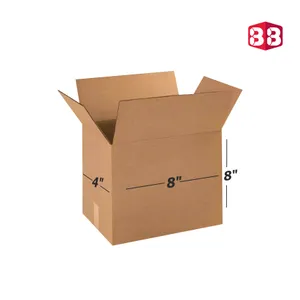 Box Brother 3 Ply Brown Corrugated Box Size 8x4x8 Inch | Tall & Sturdy Shipping Box for Ecommerce, Courier & Packaging