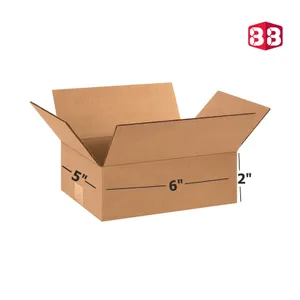 Box Brother 3 Ply Brown Corrugated Carton Box Size: 6x5x2 Inch (15.24 x 12.7 x 5.08 cm) | Small Packing Box | Courier Box | Ecommerce Shipping Box