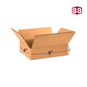 Box Brother 3 Ply Brown Corrugated Box Size 9x4x2 Inch | Slim & Secure Packaging for Courier, Shipping & Retail