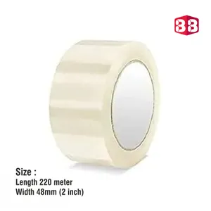Box Brother Self-Adhesive High-Strength BOPP Packing Cello Tape – 2″Inch Width Wide x 220m Long (2 inchX 220m). Strong Heavy-Duty Industrial Shipping