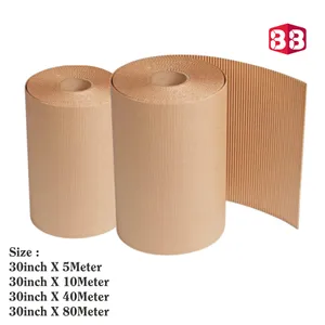 Box Brother 2 Ply 30 Inches Brown Corrugated Roll For E-Commerce Packaging 140gsm Paper