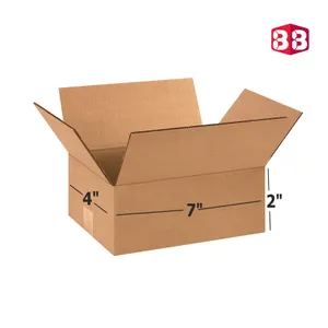 Box Brother 3 Ply Brown Corrugated Packing Box 7x4x2 Inch | Small Shipping Carton Box| Easy to Buy Packaging Box