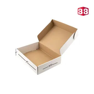 Box Brother 3 Ply White Flap Corrugated Box – Size 7x5.5x2 Inch I Premium Corrugated Box for Shipping Gifts, Cosmetics & More