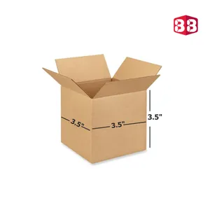 Box Brother 3 ply Brown Corrugated Packing Box 3.5×3.5×3.5 inch, Cardboard Box, Cartoon Box